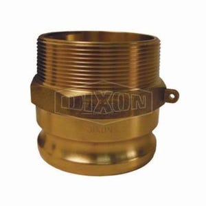 Dixon® G400-F-BR Global Type F Cam and Groove Adapter, 4 in, Male Adapter x MNPT, Brass, Domestic