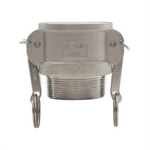 Dixon® G75-B-SS Type B Cam and Groove Coupler, 3/4 in Nominal, Female Coupler x MNPT End Style, 316 Stainless Steel, Import