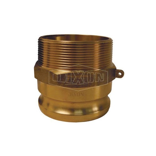 Dixon® G75-F-BR Type F Cam and Groove Adapter, 3/4 in, Male Adapter x MNPT, Brass, Import