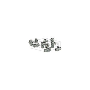 Dixon® GWHZ090R 90° Grease Whip Zerk Ball Check, 1/8-27 NPT Thread, 0.83 in OAL, Steel, Zinc Plated