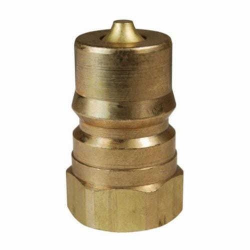 Dixon® H2F2-B H Series Hydraulic Interchange Coupler, 1/4 in x 1/4-18 Nominal, Quick-Connect x Female NPTF, Brass, Domestic