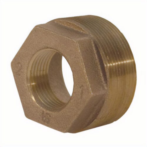 Dixon® HB3020B Hex Head Reducer Bushing, 3 x 2 in Nominal, MNPT x FNPT End Style, 125 lb, Brass