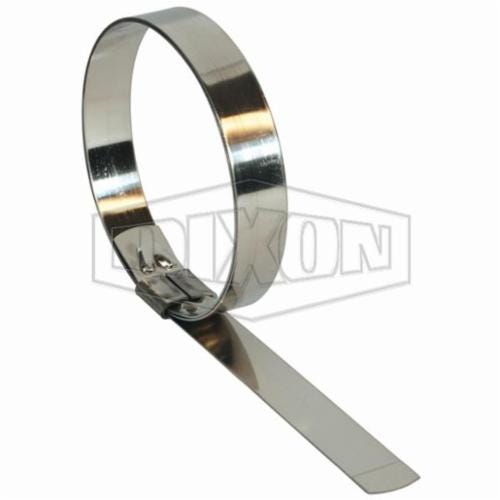 Dixon® HBC14S HB Series Center Punch Smooth ID Band Clamp, 3-1/2 in ID x 0.025 in Thick, 201 Stainless Steel, Domestic