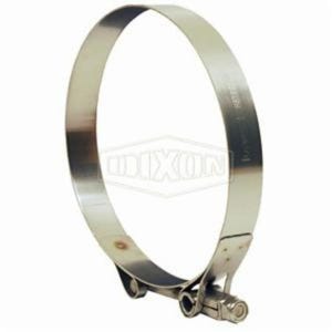 Dixon® HSTBC450 Heavy Duty T-Bolt Clamp, 4-1/4 to 4-9/16 in Nominal, 0.4 in Thick, 300 Stainless Steel