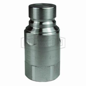 Dixon® HT3F4-SS HT Series Flush Face Female Plug, 1/2-14 Nominal, FNPT, 316 Stainless Steel, Domestic