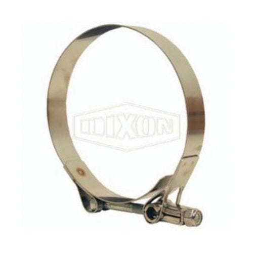 Dixon® HTBC500 HSTBC Heavy Duty T-Bolt Clamp, 4-3/4 to 5-1/16 in Nominal, 0.4 in Thick, 300 Stainless Steel