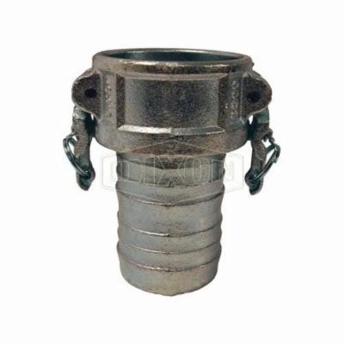 Dixon® IC300 Boss-Lock™ Type-C Cam and Groove Coupler, 3 in Nominal, Female Coupler x Hose Shank End Style, Malleable Iron, Domestic