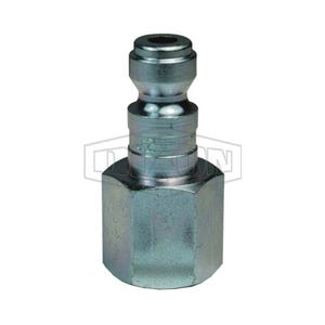 Dixon® J2F2 J Series Tru-Flate Automotive Female Quick Disconnect Pneumatic Plug, 1/4-18 Nominal, Quick Disconnect Plug x NPTF, 500 psi Pressure, Steel