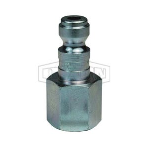 Dixon® J3F2 J Series Tru-Flate Automotive Female Quick Disconnect Pneumatic Plug, 1/4-18 Nominal, Quick Disconnect Plug x NPTF, 500 psi Pressure, Steel