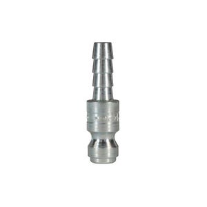 Dixon® J3S2 J Series Tru-Flate Quick Connect Plug, 1/4 in Nominal, Quick-Disconnect Plug x Hose Barb, Steel, Domestic