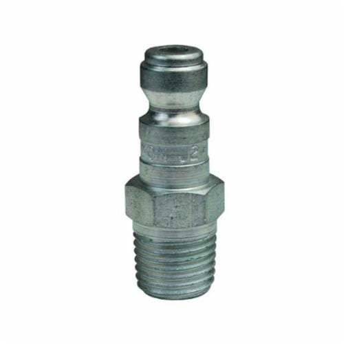 Dixon® J4M4 J Series Tru-Flate Automatic Quick Disconnect Pneumatic Nipple, 1/2-14 x 1/2 in Nominal, Quick Connect Plug x MNPT, 500 psi Pressure, Steel
