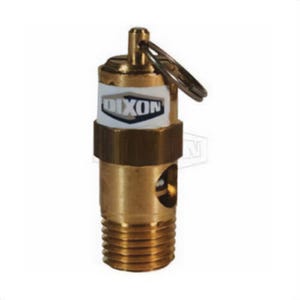 Dixon® KSV10-125 Soft Seat Safety Pop-Off Valve, 1/4 in, MNPT, 62 scfm, Brass Body