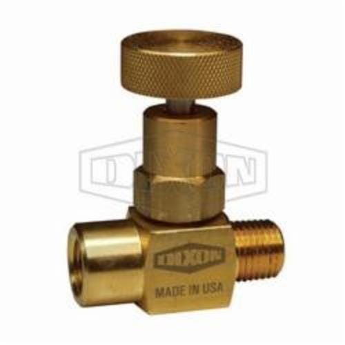 Dixon® MFB101 Mini Needle Valve, 1/8-27 MNPT x FNPT Nominal, 6000 psi Pressure, Brass Body