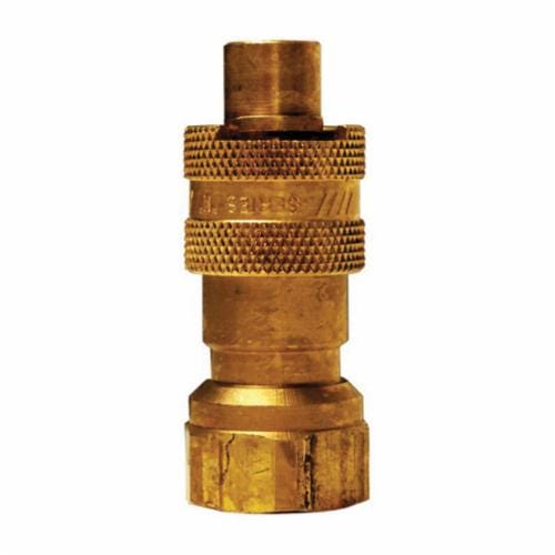Dixon® N4F6-B N Series Bowes Interchange Bowes Pneumatic Nipple, 1/2 in Nominal, Quick-Connect x FNPT, 300 psi Pressure, Brass