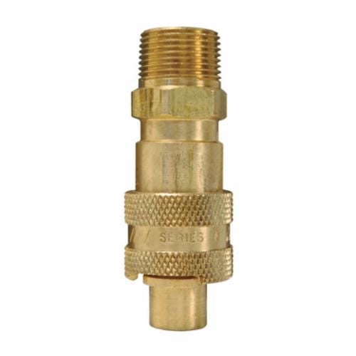 Dixon® N4M4-B N Series Bowes Interchange Bowes Pneumatic Nipple, 1/2 in Nominal, Quick-Connect x MNPT, 300 psi Pressure, Brass