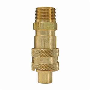 Dixon® N4M4-B N Series Bowes Interchange Bowes Pneumatic Nipple, 1/2 in Nominal, Quick-Connect x MNPT, 300 psi Pressure, Brass