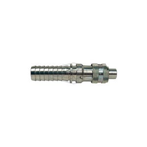 Dixon® Dix-Lock™ N4S3 N Series Bowes Interchange Quick Disconnect Coupler, 1/2 in Nominal, Quick Disconnect Coupler x Hose Barb, 500 psi Pressure, Steel