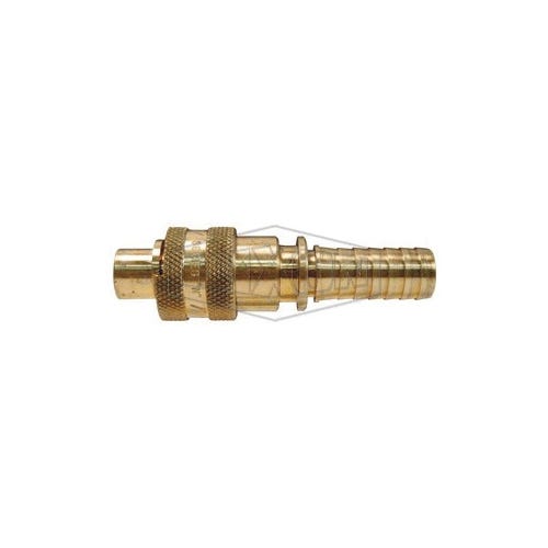 Dixon® N4S8-B Dix-Lock™ Bowes Interchange Quick Disconnect Coupler, 1/2 in Nominal, Quick Disconnect Coupler x Hose Barb, Brass