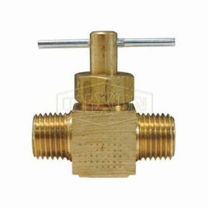 Dixon® NV4M Needle Valve, 1/4 in, MNPT, Brass Body