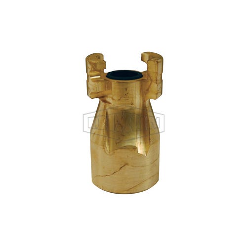 Dixon® Dual-Lock™ P4F6-B P Series Thor Interchange Female Quick Disconnect Plug, 3/4 in Nominal, Quick-Disconnect Plug x NPTF, Brass, Domestic