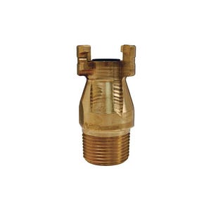 Dixon® Dual-Lock™ P4M4-B P Series Thor Interchange Quick Disconnect Plug, 1/2 in Nominal, Quick-Disconnect Plug x MNPT, Brass, Domestic