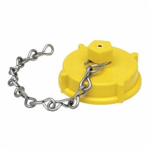 Dixon® PFCW450F-Y Thermoplastic Hydrant Cap with Chain, 4-1/2 in FNST (NH), Polycarbonate Glass, Yellow