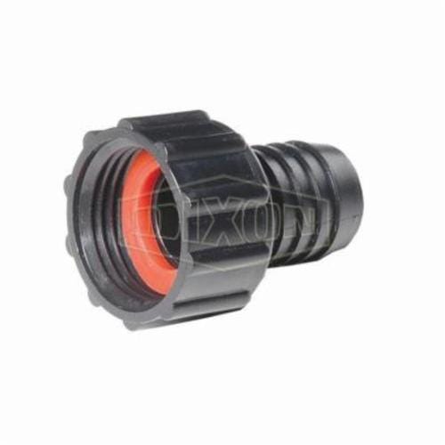 Dixon® PPCF76 Tuff-Lite™ Short Shank Coupling, 3/4 in Nominal, Female Garden Hose Thread x Hose Barb End Style, Polypropylene, Domestic