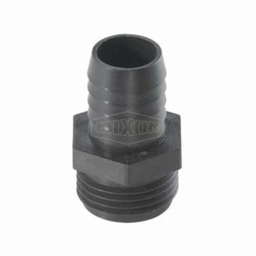 Dixon® PPCM76 Tuff-Lite™ Short Shank Coupling, 3/4 in Nominal, Male Garden Hose Thread x Hose Barb End Style, Polypropylene, Domestic