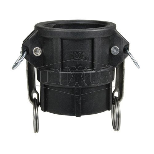 Dixon® PPD150 Type D Cam and Groove Coupler, 1-1/2 in Nominal, Female Coupler x FNPT End Style, Polypropylene