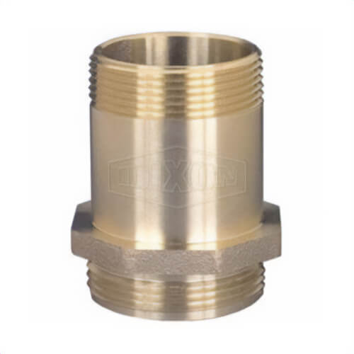 Dixon® PRN150F Pin Rack Nipple, 1-1/2 in Nominal, MNPT x Male NST, Brass, Domestic