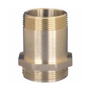 Dixon® PRN150F Pin Rack Nipple, 1-1/2 in Nominal, MNPT x Male NST, Brass, Domestic