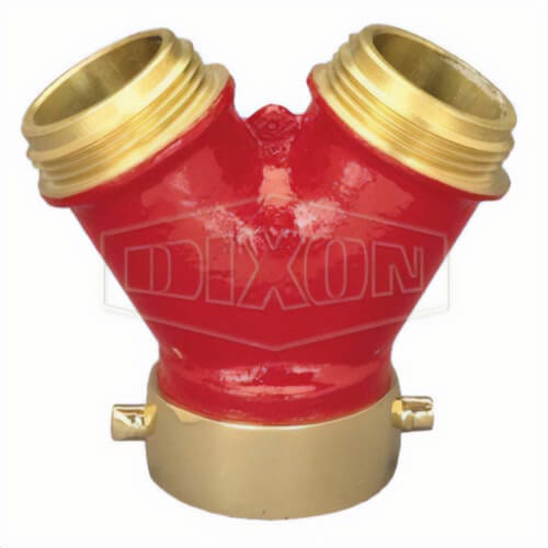 Dixon® PW25F25F Plain Wye with Pin Lug, 2-1/2 in, Male NST (NH) x Female NST (NH), Brass, Domestic