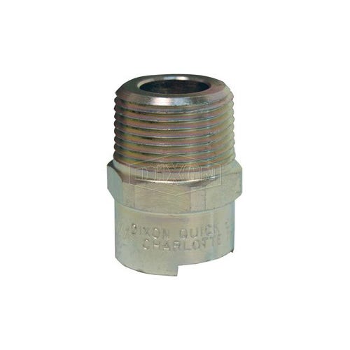 Dixon® Dix-Lock™ 3NM4 N Series Bowes Interchange Male Quick Disconnect Coupler, 1/2-14 Nominal, Quick Disconnect Coupler x NPTF, 500 psi Pressure, Steel