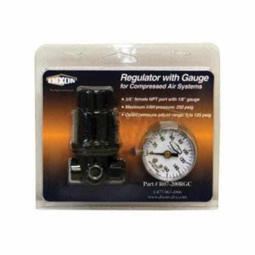 Norgren® by Dixon® R07-200RGC Miniature Relieving Regulator with GC620 Gauge, 1/4 in PTF, 15 scfm, 5 to 100 psi Pressure