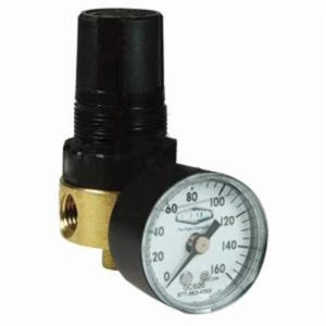 Watts by Dixon® R364-02CG Miniature Relieving Regulator with Gauge, 1/4 in, 10 scfm, 2 to 125 psig Pressure