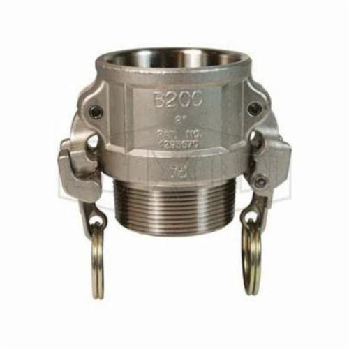 Dixon® RB050EZ EZ Boss-Lock™ Type B Cam and Groove Coupler, 3/4 x 1/2 in Nominal, Female Coupler x MNPT End Style, 316 Stainless Steel, Domestic
