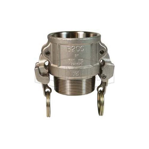 Dixon® RB150EZ EZ Boss-Lock™ Type B Cam and Groove Coupler, 1-1/2 in Nominal, Female Coupler x MNPT End Style, 316 Stainless Steel