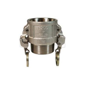 Dixon® RB200EZ EZ Boss-Lock™ Type B Cam and Groove Coupler, 2 in Nominal, Female Coupler x MNPT End Style, 316 Stainless Steel