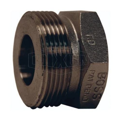 Dixon® RB18 Boss™ Ground Joint Washer Seal Spud, 1-1/4 in, Thread Wing Nut x FNPT, 316 Stainless Steel, Domestic