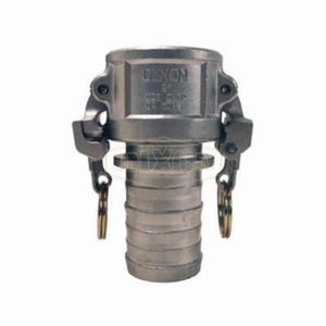 Dixon® RC100CEZ Boss-Lock™ Type-C Cam and Groove Coupler with Collar, 1 in Nominal, Female Coupler x Hose Shank End Style, 316 Stainless Steel, Domestic