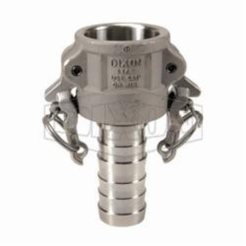 Dixon® RC125BL Boss-Lock™ Type-C Cam and Groove Coupler, 1-1/4 in Nominal, Female Coupler x Hose Shank End Style, 316 Stainless Steel, Domestic