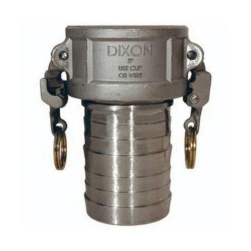 Dixon® RC200EZCR EZ Boss-Lock™ Type-C Cam & Groove Coupler, 2 in Nominal, Female Coupler x Hose Shank End Style, 316 Stainless Steel, Domestic