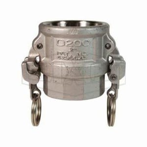 Dixon® RD125EZ EZ Boss-Lock™ Type D Cam and Groove Coupler, 1-1/4 in Nominal, Female Coupler x FNPT End Style, 316 Stainless Steel, Domestic