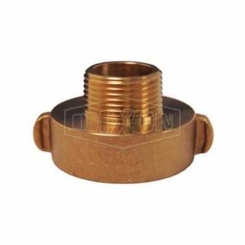 Dixon® RHA2510T Rocker Lug Hydrant Adapter, 2-1/2 x 1 in, Female NST (NH) x MNPT, Brass, Domestic