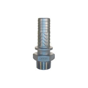 Dixon® RMS21 Boss™ Stem, 1-1/2 in, MNPT x Hose Shank, 316 Stainless Steel