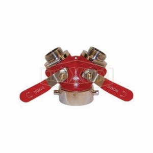 Dixon® S7100-15 Quarter-Turn Ball Wye Valve, 1-1/2 in Nominal, Female NH NST x Male NH NST End Style, Brass Body, Full Port