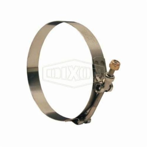 Dixon® STBC550L STBCL Long T-Bolt Clamp, 5.05 to 5.62 in Nominal, 0.025 in Thick, 300 Stainless Steel, Domestic