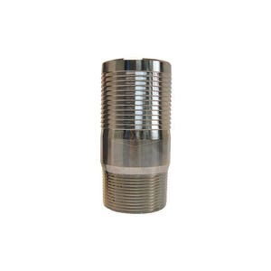 Dixon® STC1005 Jump Size King™ Combination Nipple, 3/4 x 1 in x 3 in L NPT x Hose Shank, Carbon Steel, Zinc Plated