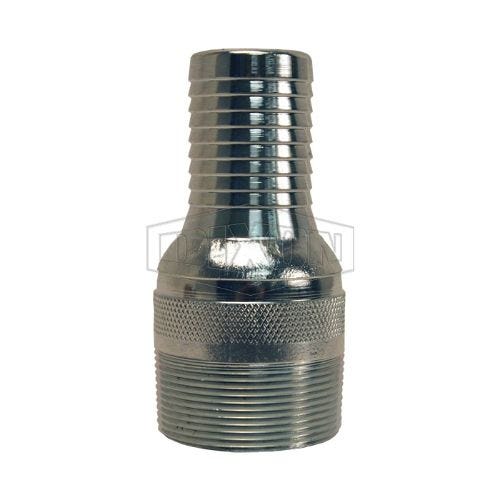 Dixon® STC1015 Jump Size King™ Combination Nipple, 1-1/4 in x 3-3/4 in L NPT x Hose Shank, Carbon Steel, Zinc Plated