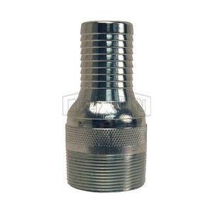 Dixon® STC1520 Jump Size King™ Combination Nipple, 1-1/2 x 1-1/4 in x 4 in L NPT x Hose Shank, Carbon Steel, Zinc Plated